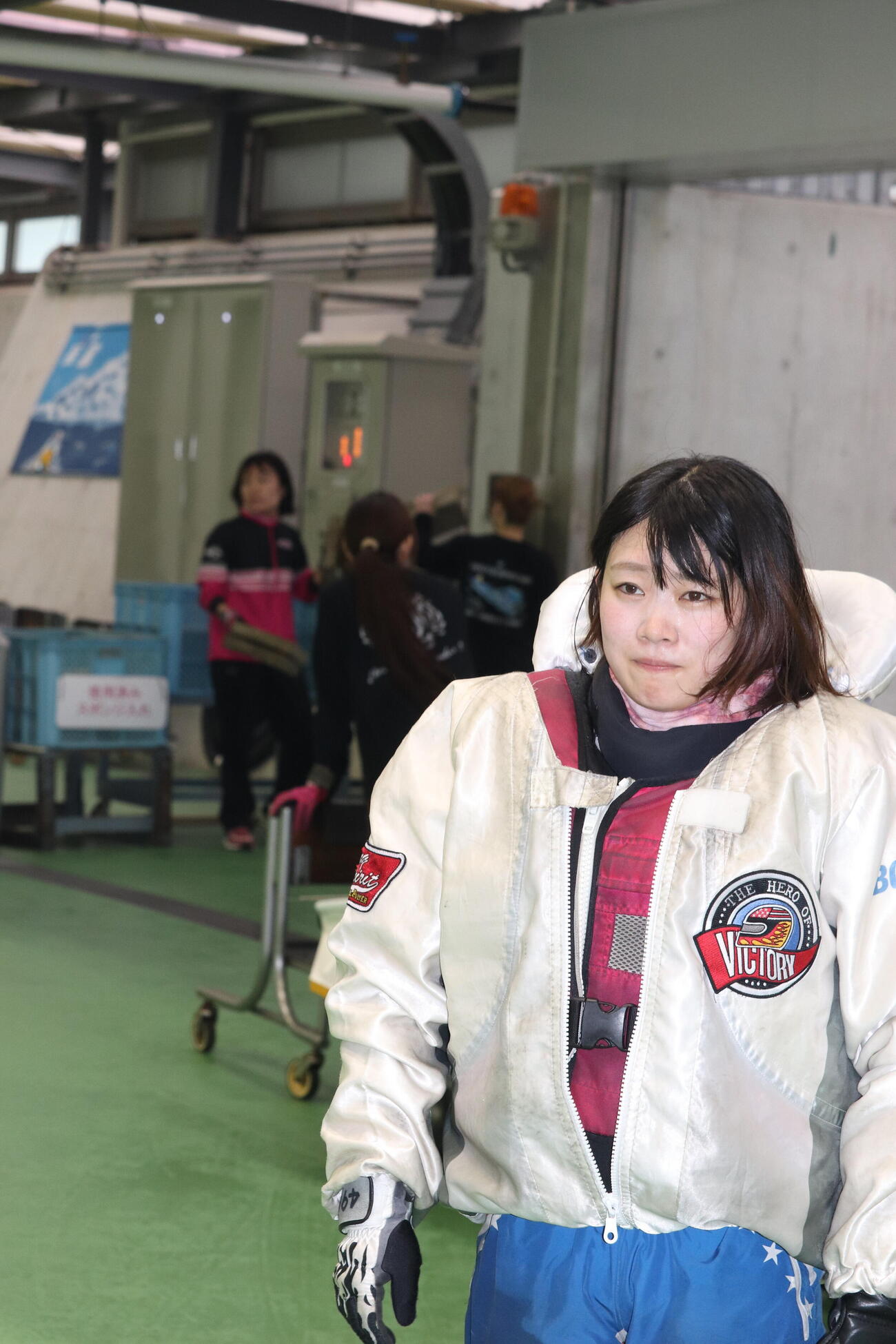 予選トップ通過も準優11Rはインから逃げ切れず2着の薮内瑞希=鳴門ボートレース場、神田成史撮影