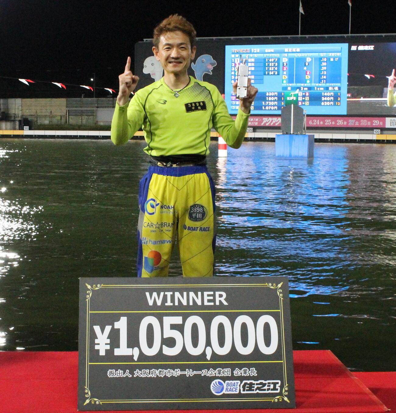 平田忠則が冷静に押し切り、今年2度目の優勝を飾った
