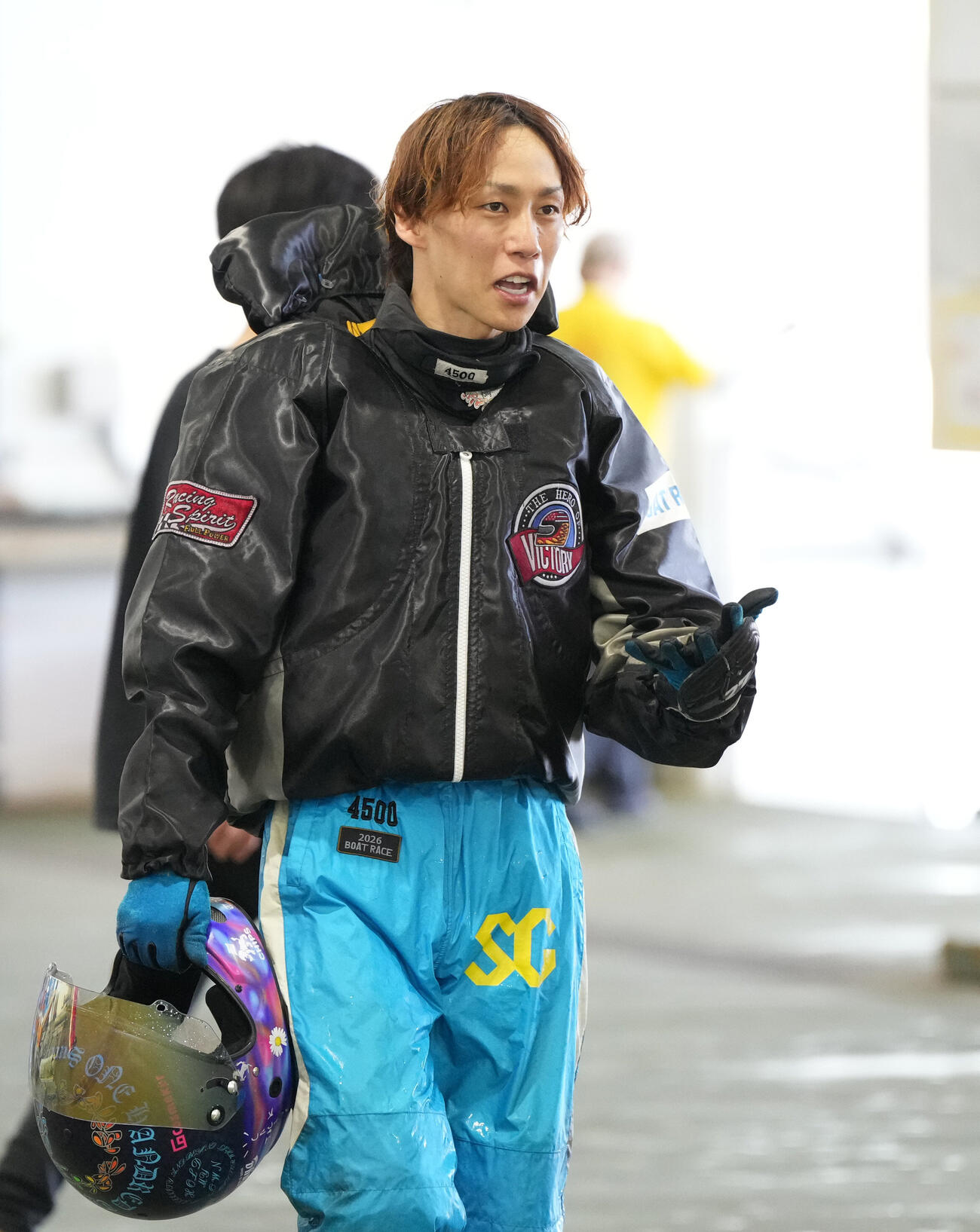 準優勝戦10R、2着の山田康二（撮影・森本幸一）