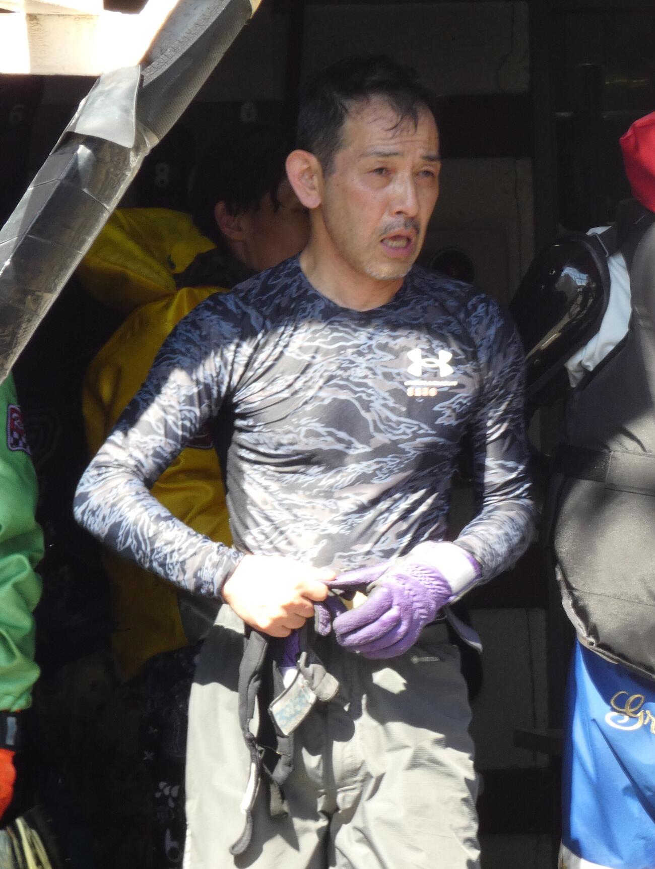 三角哲男は初日1着2本スタートと好調だ（撮影・前原一樹）