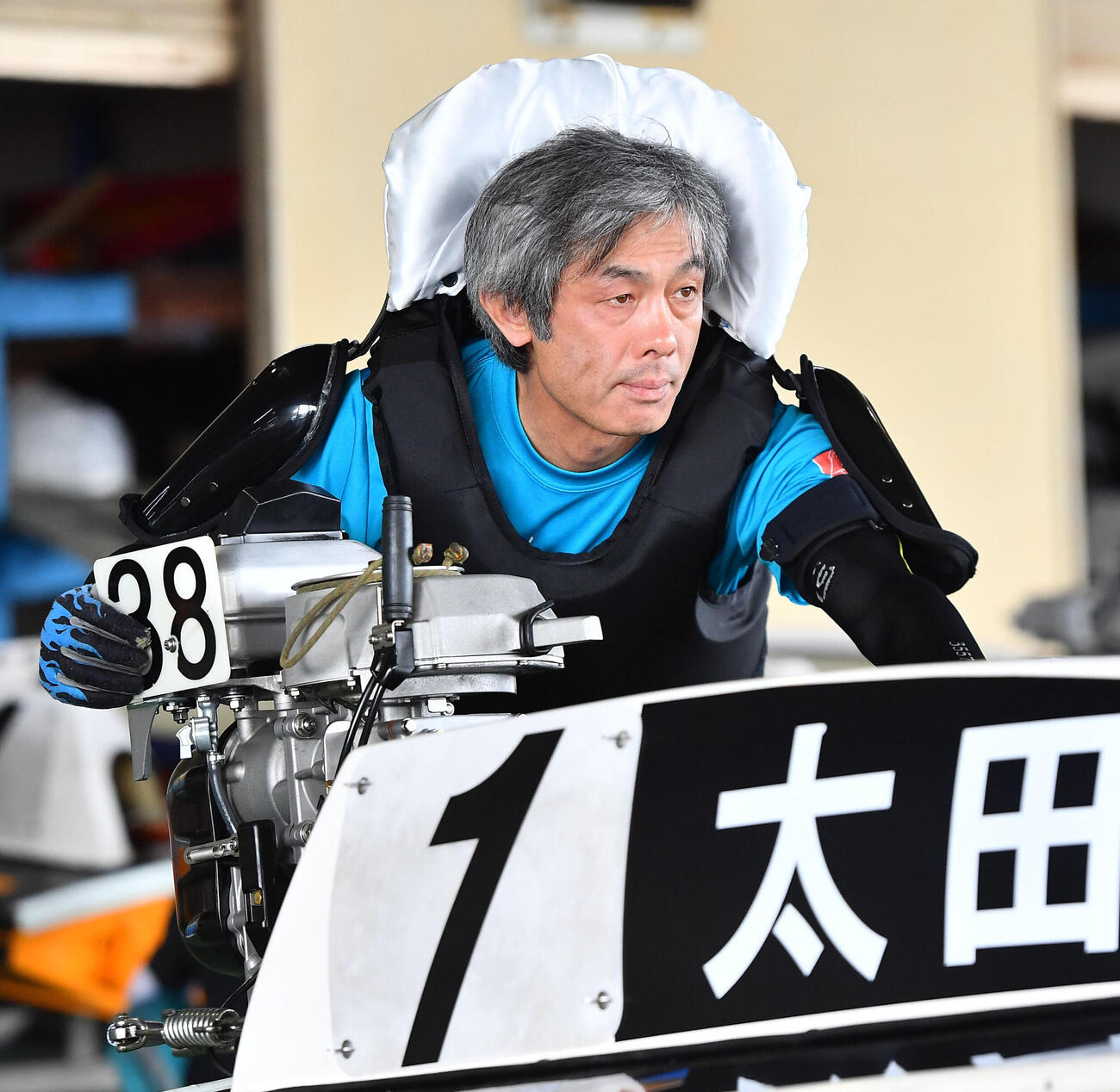 ダブルエース機の1つ、38号機を駆る太田和美（撮影・岩下翔太）