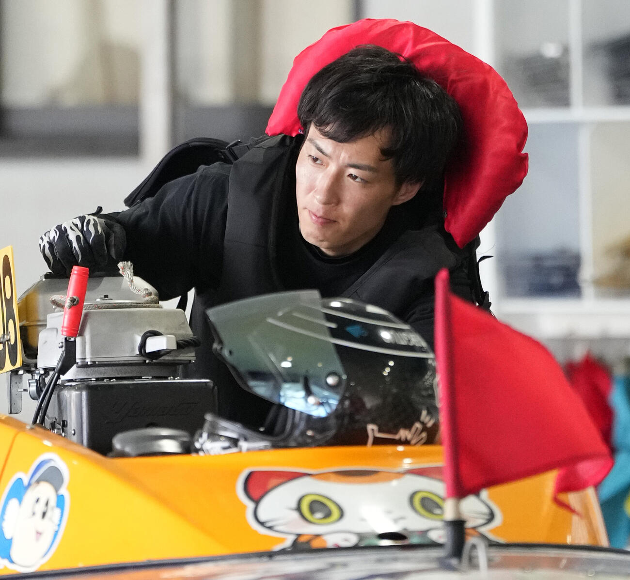 松本純平が予選トップ通過。逃げて優勝に王手だ（撮影・森本幸一）