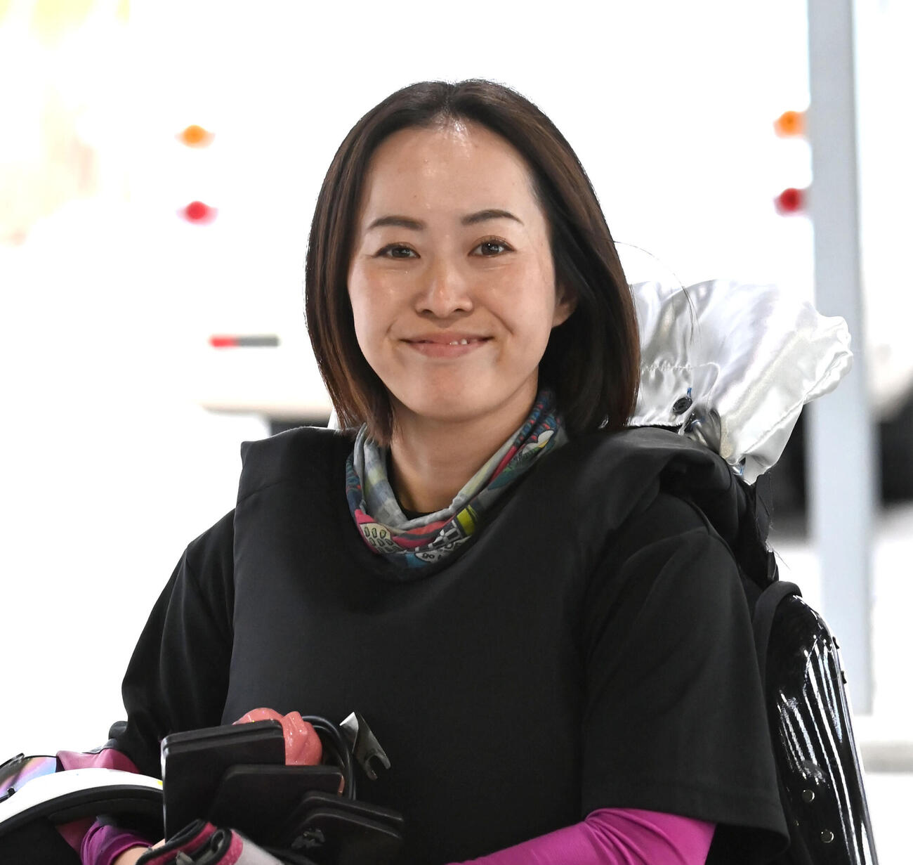 複勝率トップ機を引き当てた関野文（撮影・石井愛子）