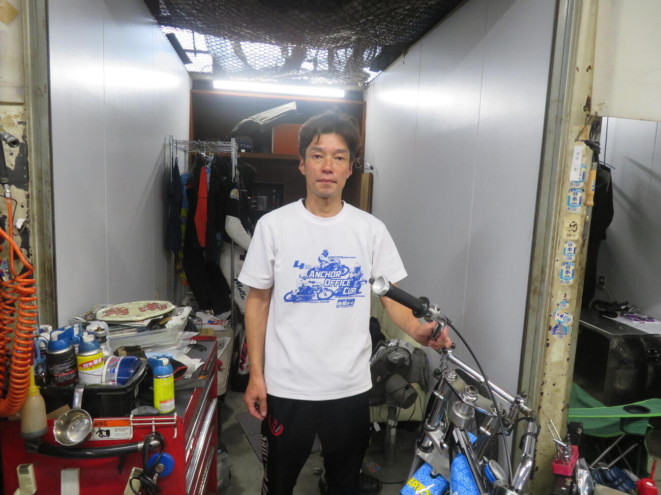 5R一般戦で今節の初勝利を飾った山陽地区選手会支部長の角南一如（撮影・小川将司）