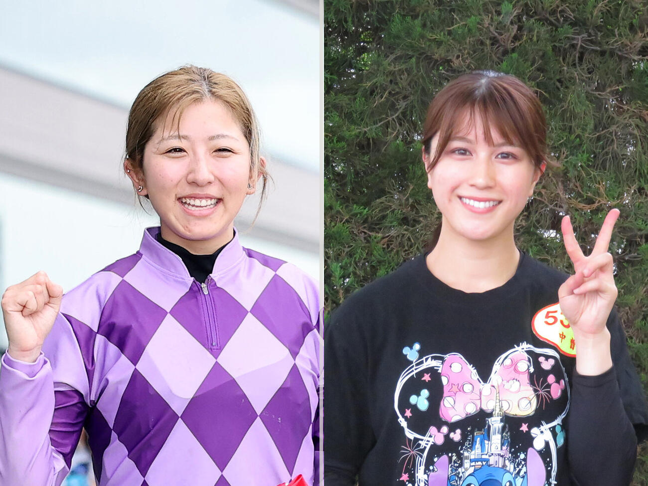 今村聖奈騎手（左）と中曽瑠華