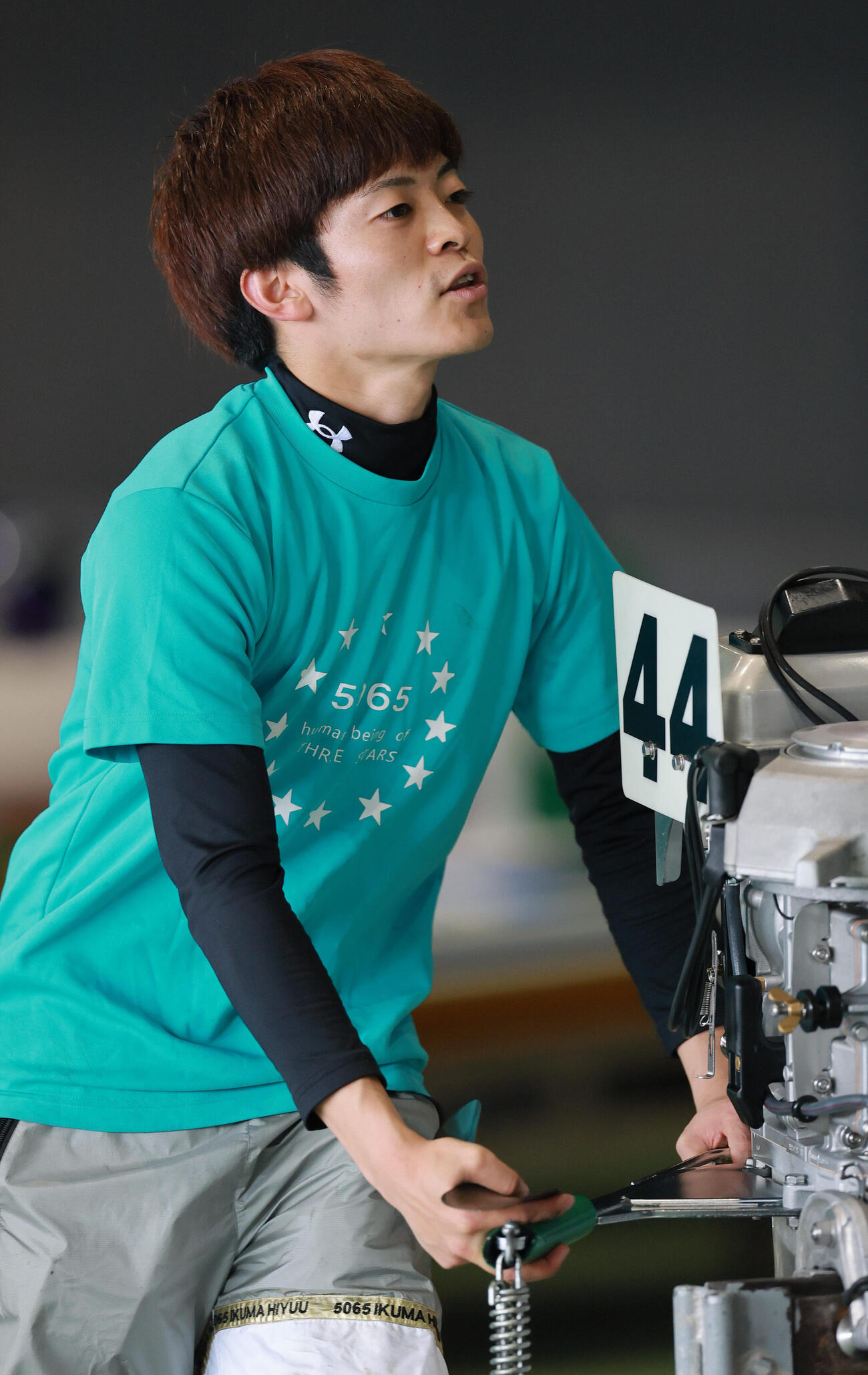 伊久間陽優がエース44号機をゲットした（撮影・上山淳一）