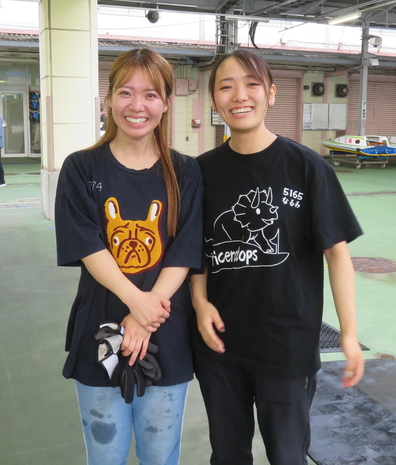 127期同期の川井萌（左）と小林愛実が、仲良く準優に進出した