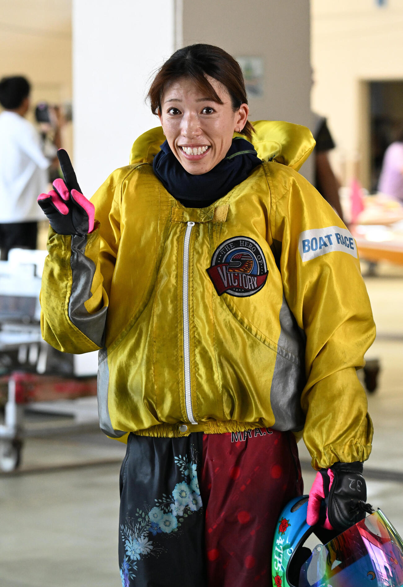 G1初勝利を挙げポーズを取る千葉真弥（撮影・和賀正仁）