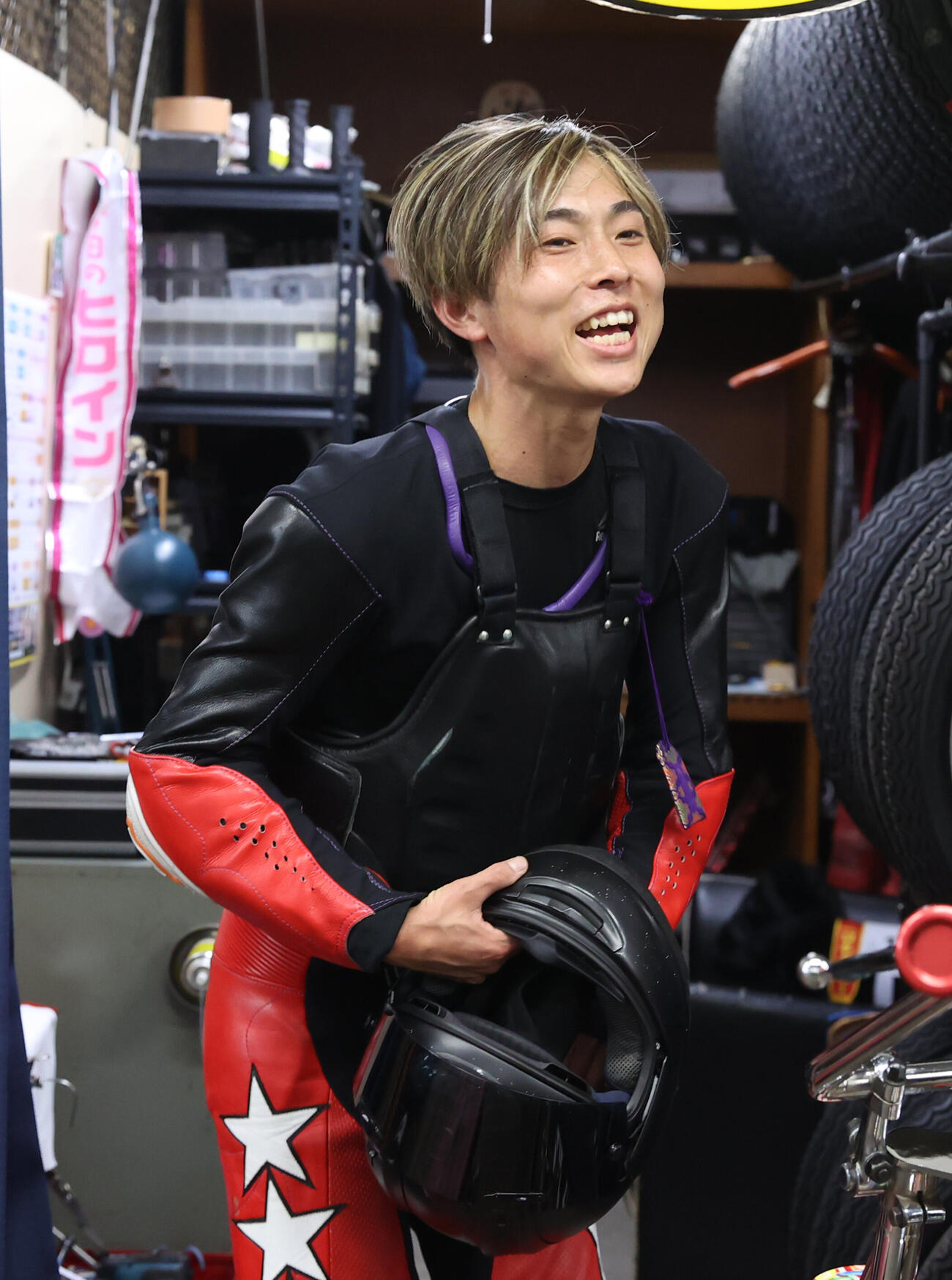 6Rで2着の横田翔紀は笑顔を見せる