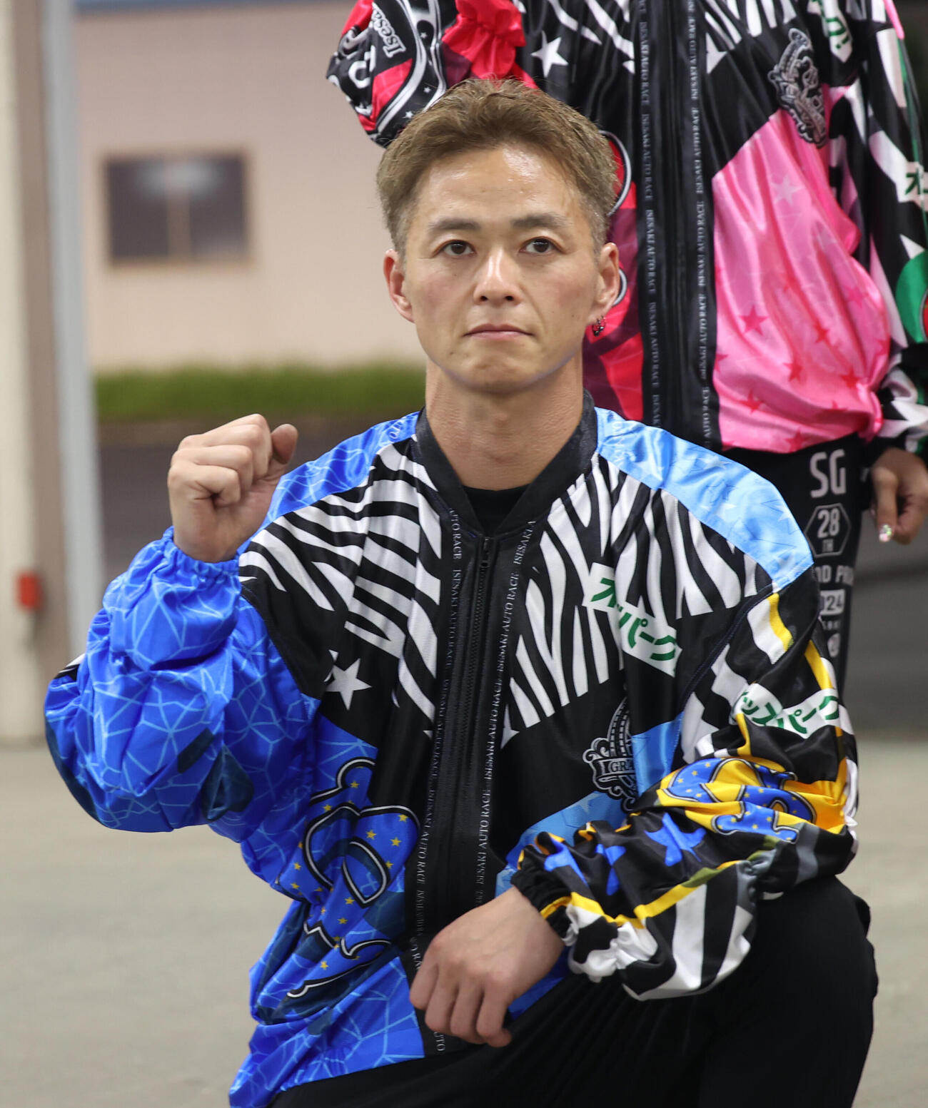 優勝戦に向けガッツポーズする早川清太郎（撮影・柴田隆二）