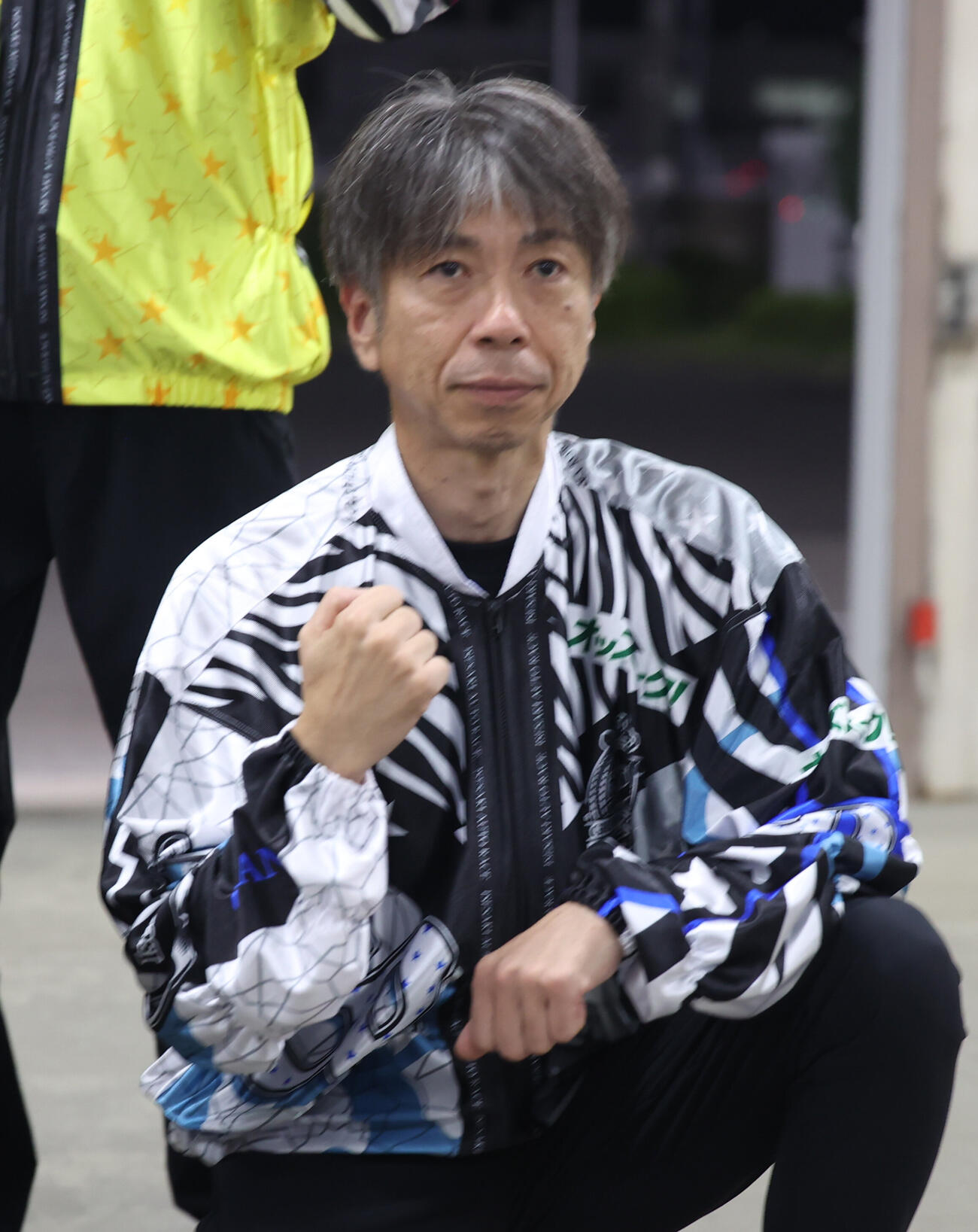 優勝戦に向けガッツポーズする高橋貢（撮影・柴田隆二）