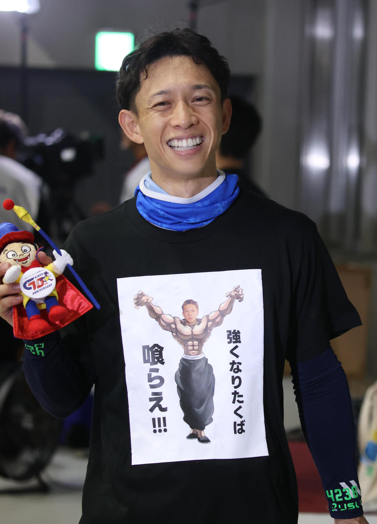 ドリーム戦で1着の毒島誠は笑顔を見せる（撮影・柴田隆二）