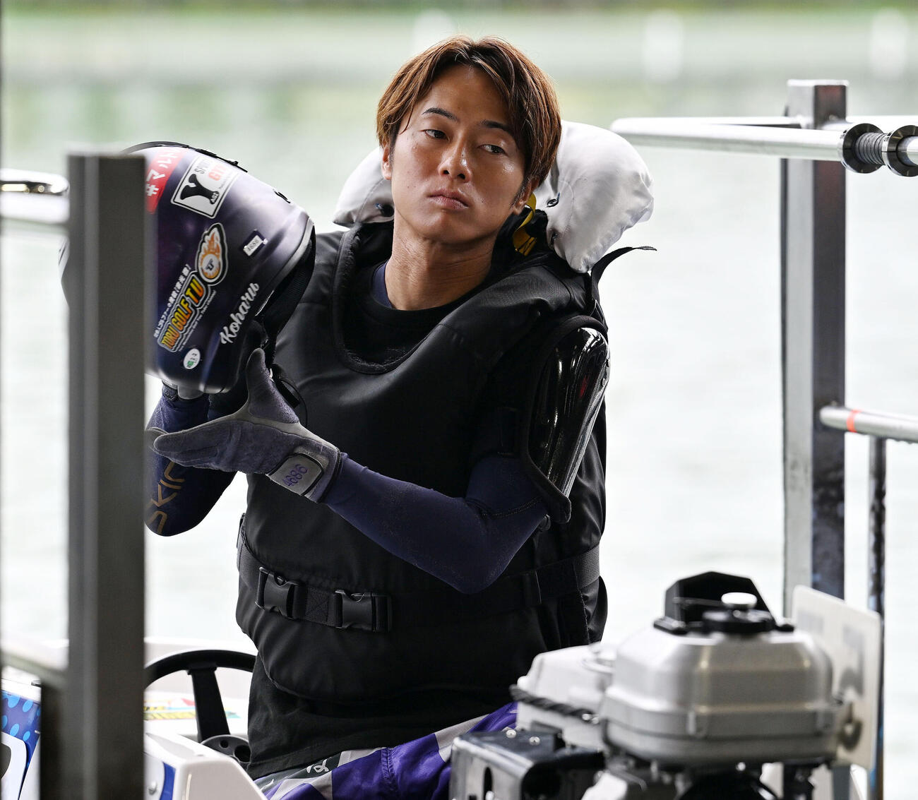丸野一樹が評判の高い57号機をゲットした（撮影・滝沢徹郎）