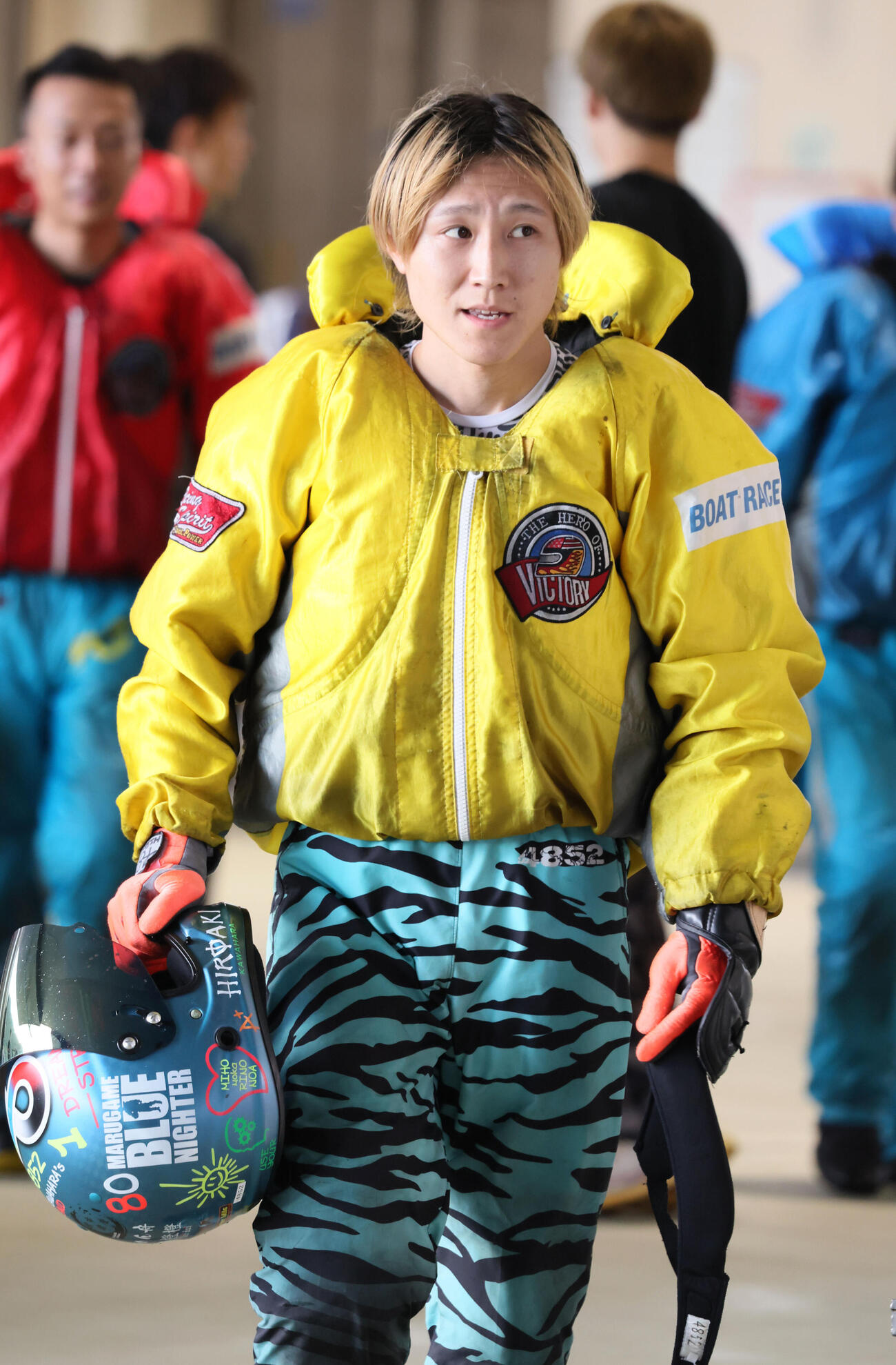 準優勝戦10R、1着の川原祐明（撮影・加藤孝規）