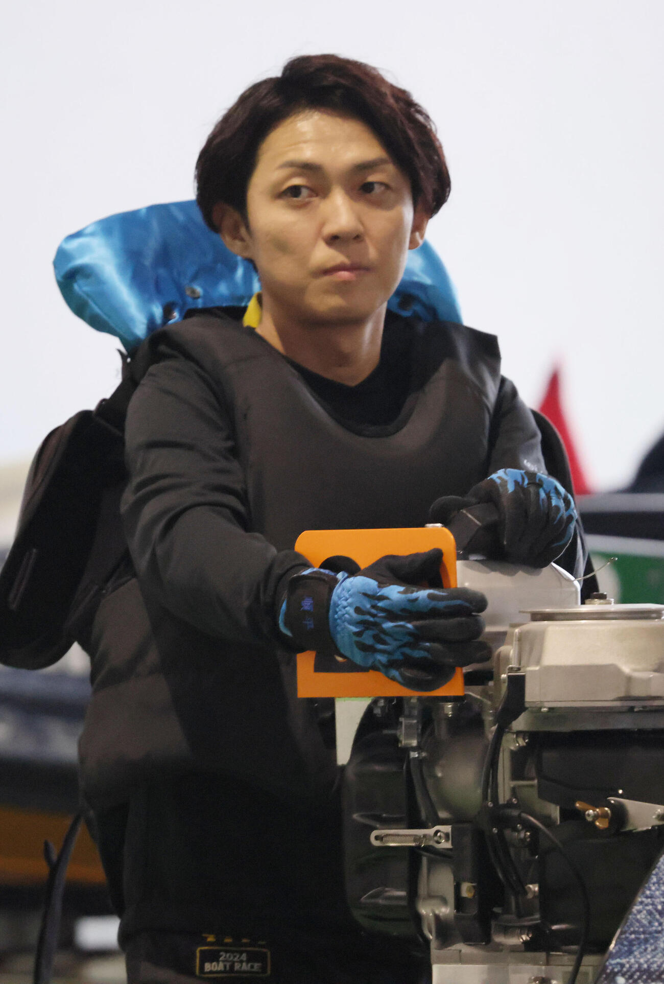 桐生順平が前半5Rで転覆のため、後半12Rを欠場して帰郷した（2026年9月撮影）