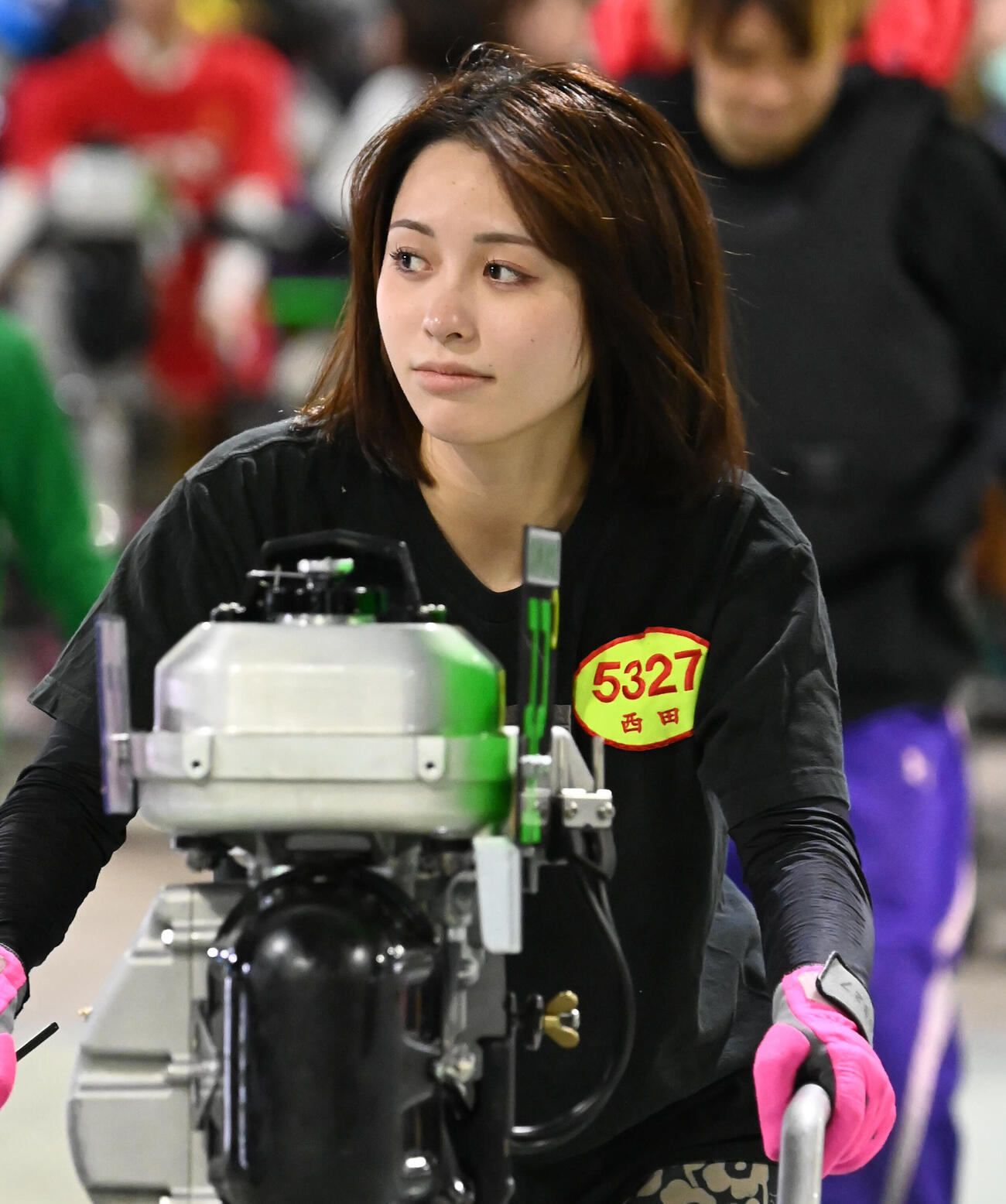 西田和加が水神祭へ最高の相棒をゲット（撮影・石井愛子）