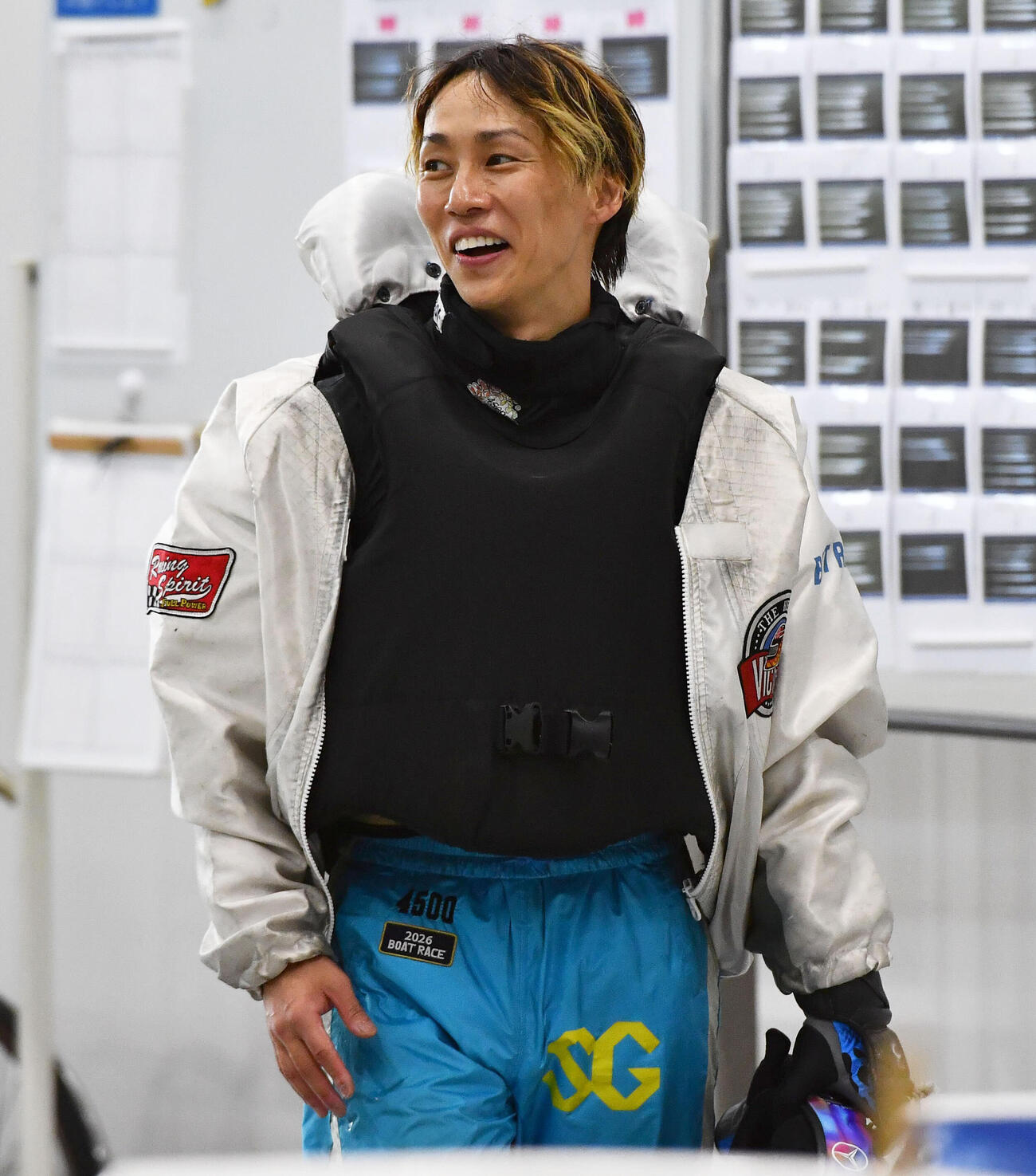 10R、1着で優出を決めた山田康二（撮影・岩下翔太）