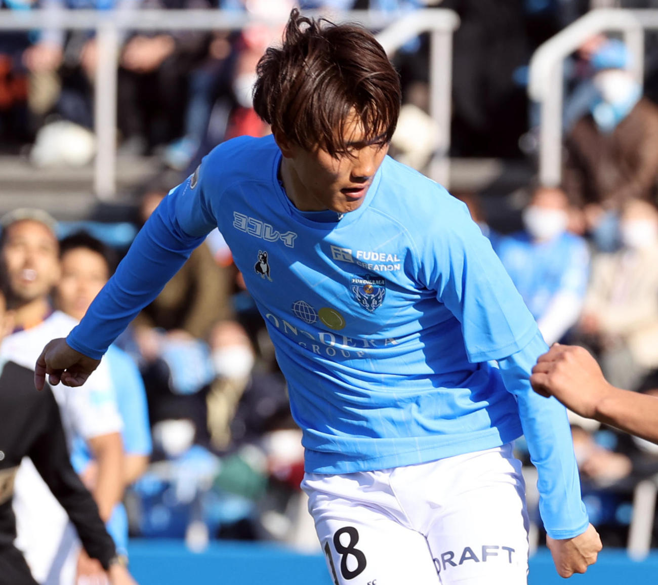 横浜FCの小川航基（2022年2月27日撮影）