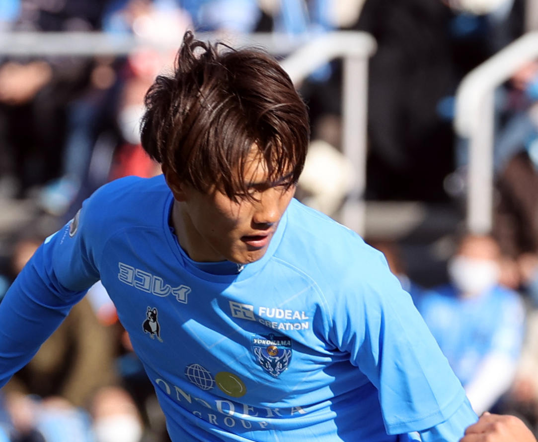 横浜FCの小川航基（2022年2月撮影）