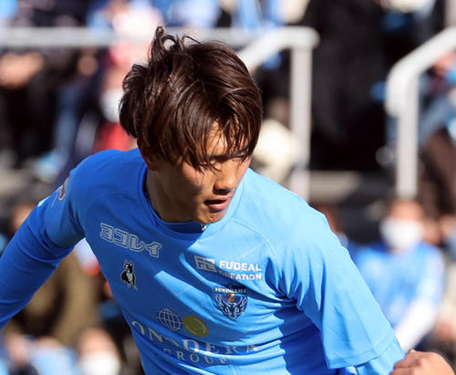横浜FCの小川航基（2022年2月撮影）