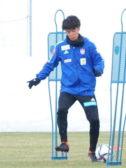 練習に励む伊藤（22年2月撮影）