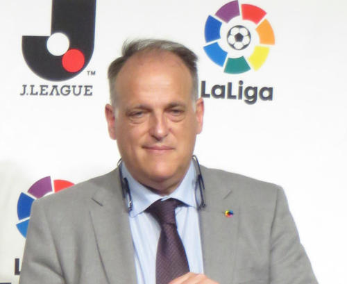 スペインリーグのハビエル・テバス会長（2017年6月22日撮影）