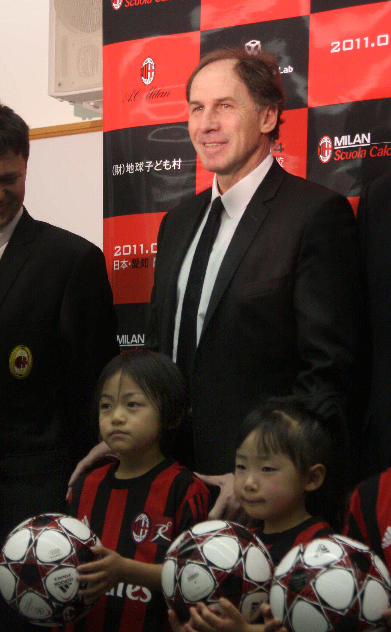 ACミランサッカースクール愛知の記者発表に出席したフランコ・バレージ氏（2011年撮影）