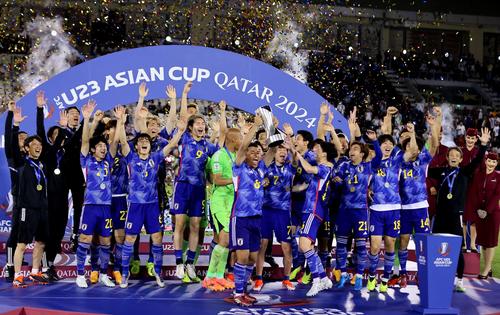 U23アジア杯を制し歓喜するU－23日本代表（ロイター）