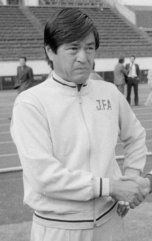 W杯アジア最終予選の韓国戦を翌日に控えた日本・森孝慈監督（1985年10月25日撮影）　