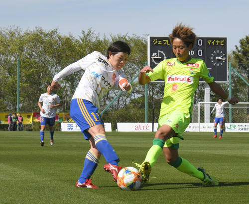 19年4月20日、Jヴィレッジで行われたなでしこリーグ「マイナビ仙台-ジェフ千葉レディース」