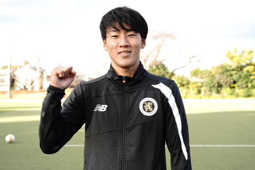 松本山雅FCへの加入が決まった住田将（撮影・佐藤成）