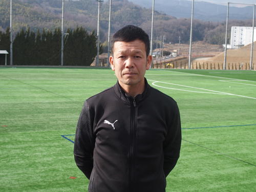 RISEISHA U－15の監督に就任する鴨川幸司さん（撮影・永田淳）