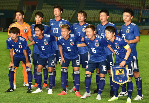 Ｕ－２１日本代表のスタメン（撮影・清水貴仁）