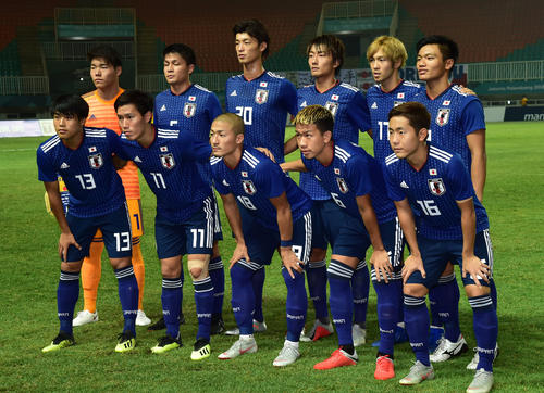 アジア大会準決勝　日本対UAE　日本のスタメン（撮影・清水貴仁）
