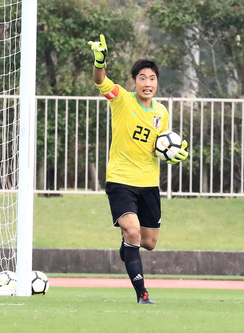 広島GK大迫敬介（18年10月11日撮影）