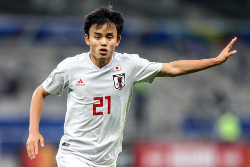 日本対エクアドル　先発出場した久保（2019年6月24日、撮影・PIKO）