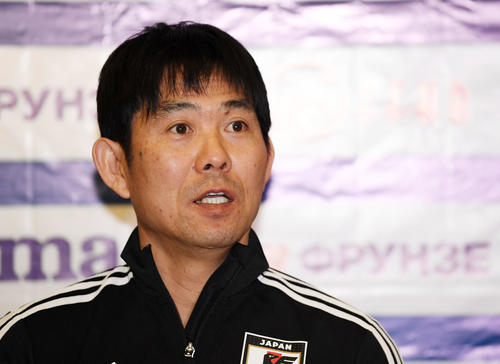 試合への意気込みを語る森保監督（撮影・横山健太）