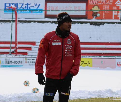 東アジアE－1選手権日本代表に選出された札幌FW鈴木（撮影・保坂果那）