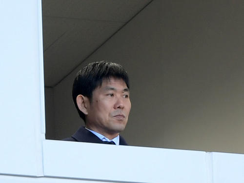 視察に訪れた森保監督（撮影・横山健太）