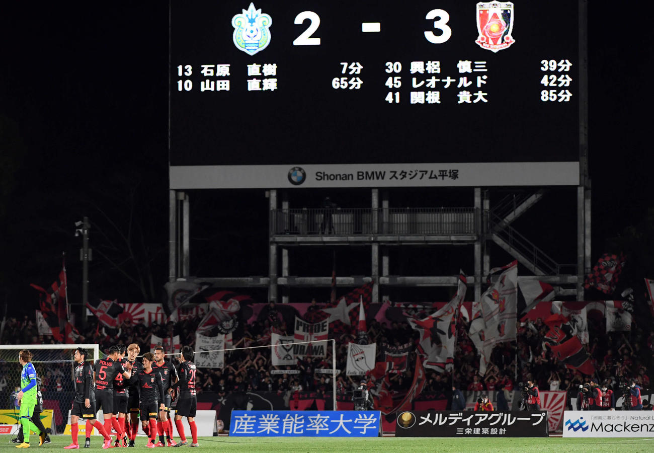 湘南対浦和　開幕戦を逆転勝利で飾った浦和（撮影・たえ見朱実）