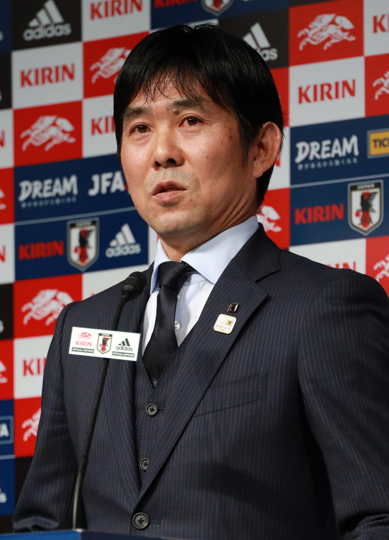 日本代表森保一監督（19年12月20日撮影）　