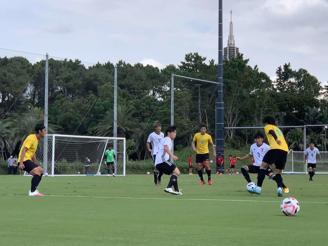 J2千葉と練習試合を行ったU－19日本代表の選手たち