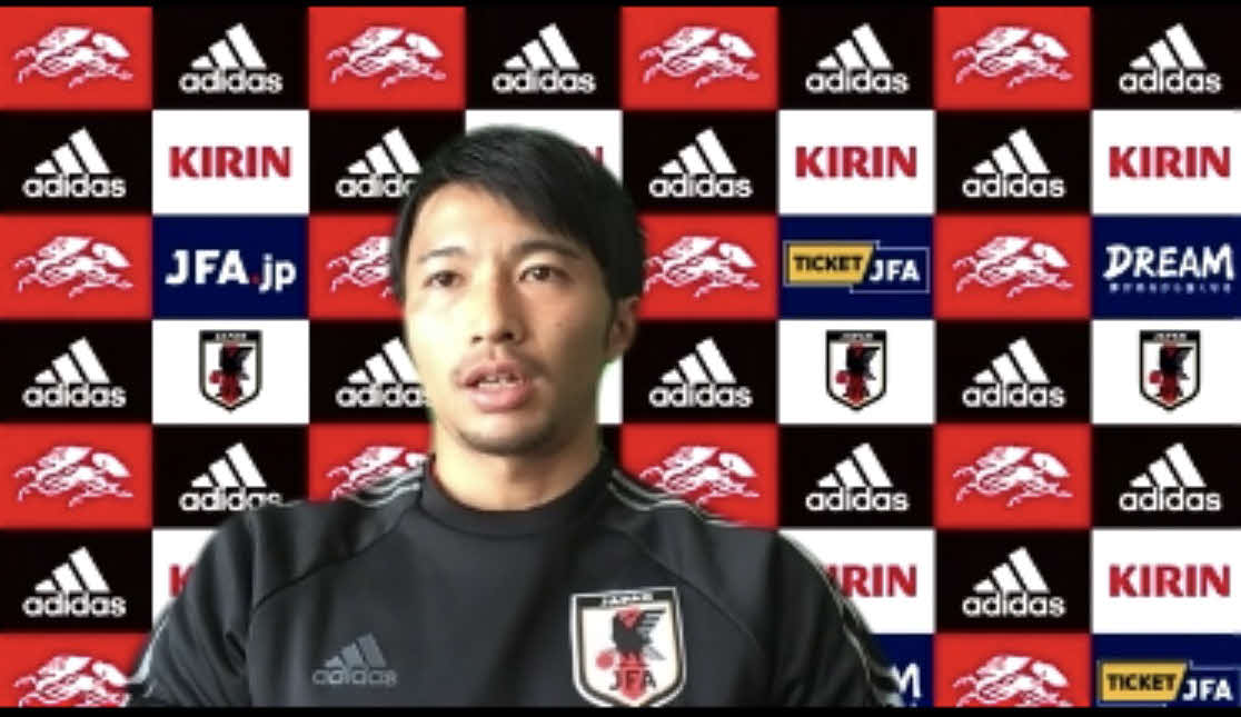 オンラインで取材対応した日本代表MF柴崎