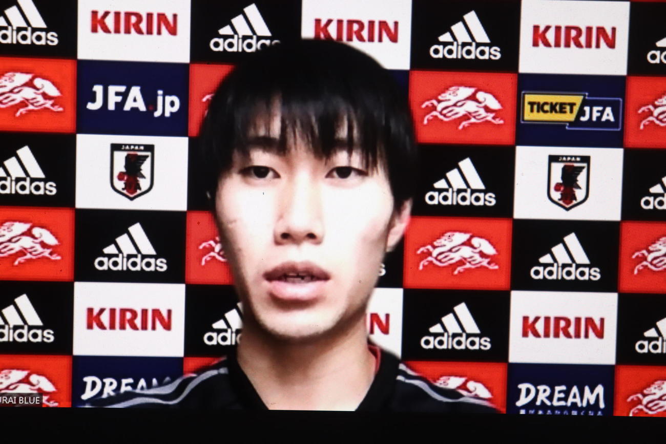 オンライン取材に応じた日本代表MF鎌田