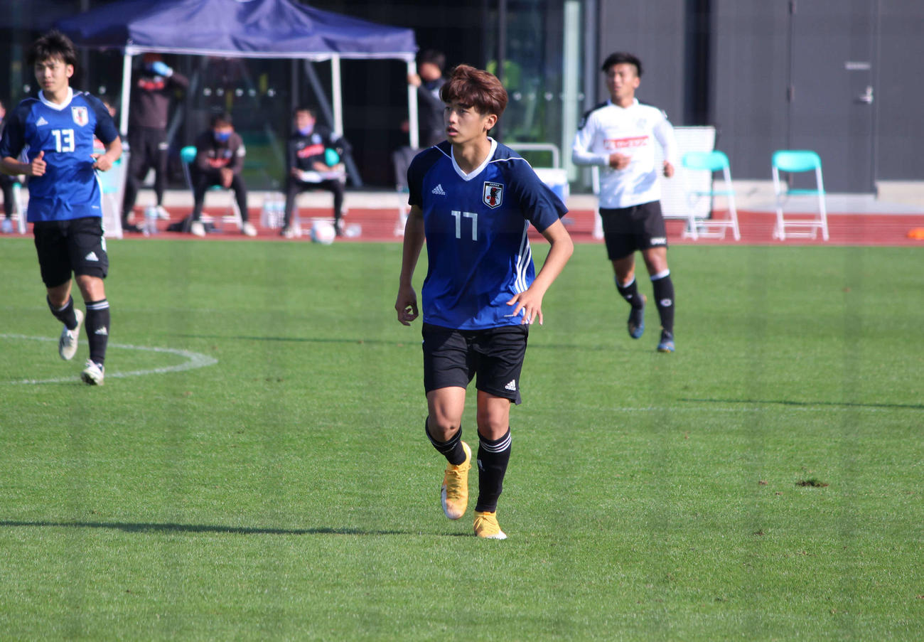 水戸との練習試合でゴールを決めたFW西川潤（撮影・杉山理紗）