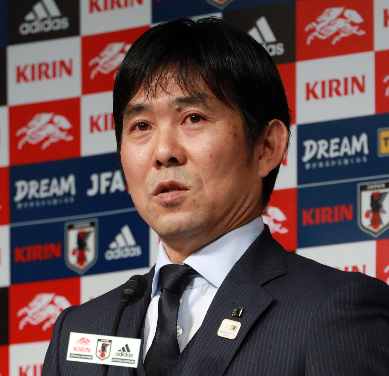 日本代表森保一監督（19年12月撮影）
