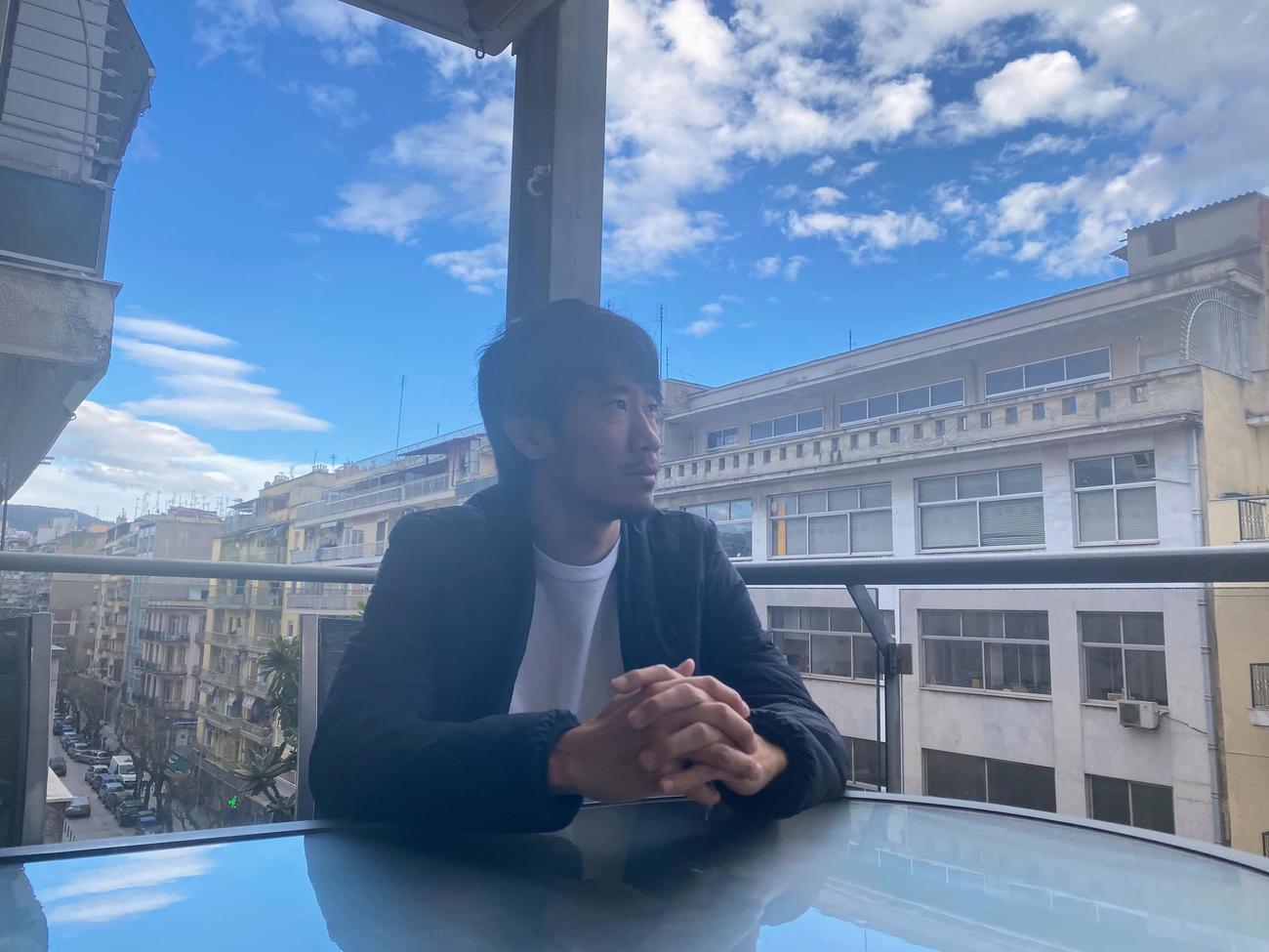 ギリシャ・テッサロニキで思いを語るPAOK香川真司（UDN SPORTS提供）