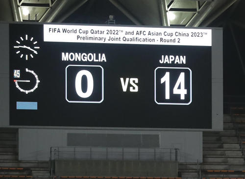 日本対モンゴル　モンゴルに14得点し勝利した日本（撮影・垰建太）