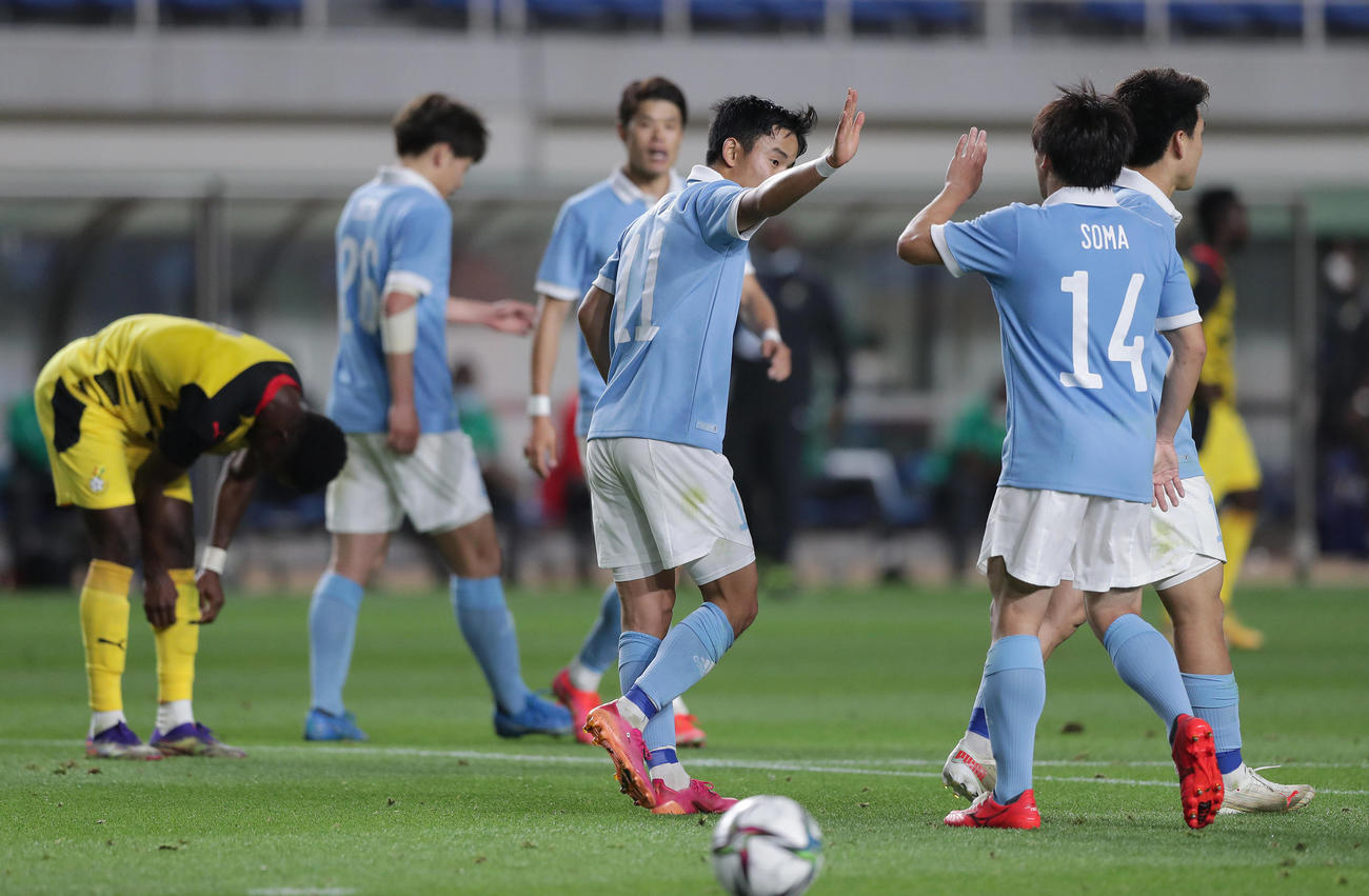 U－24日本対U－24ガーナ　前半、（撮影・前田充）