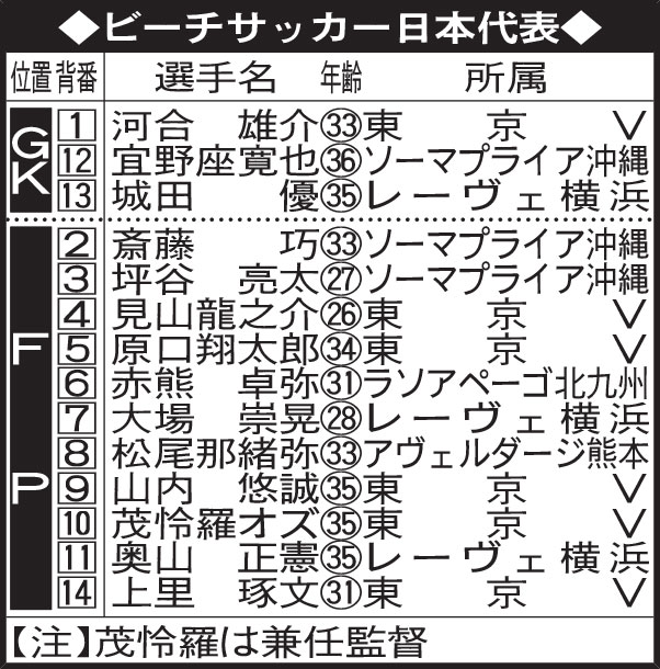 ビーチサッカー日本代表
